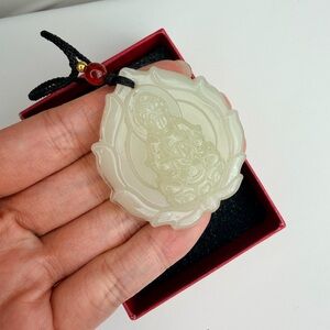 Elegant White Jade Pendant